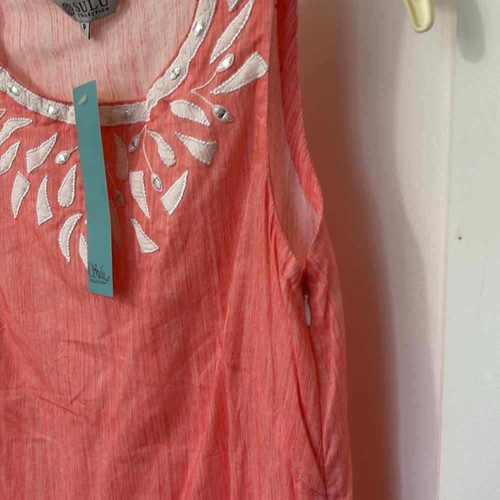 NWT pink beach dress by Sulu collections small sz - Picture 4 of 5